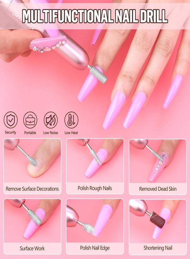 YEVYO Acrylic Nail Kit with Drill and UV Light, Nail Kit for Beginner with Everything, 24 Glitter Acrylic Powder Monomer Liquid Set with Drill for for Home Nail Salon - Image 4